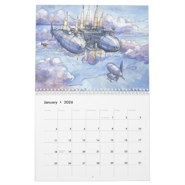 Fantasy Landscapes Calendar (Jan 2026)