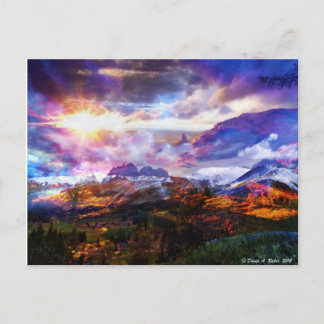 Fantasy landscrape postcard