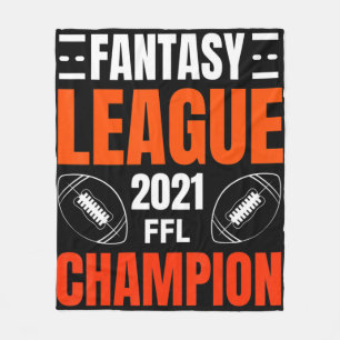 Fantasy League Champion Football 2021 Winner vinta Fleece Blanket