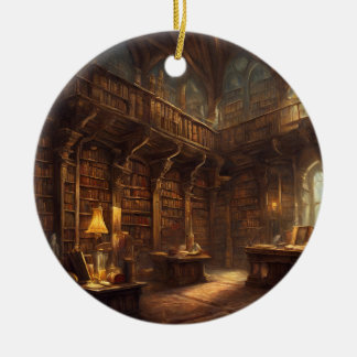 Fantasy Library Ceramic Tree Decoration