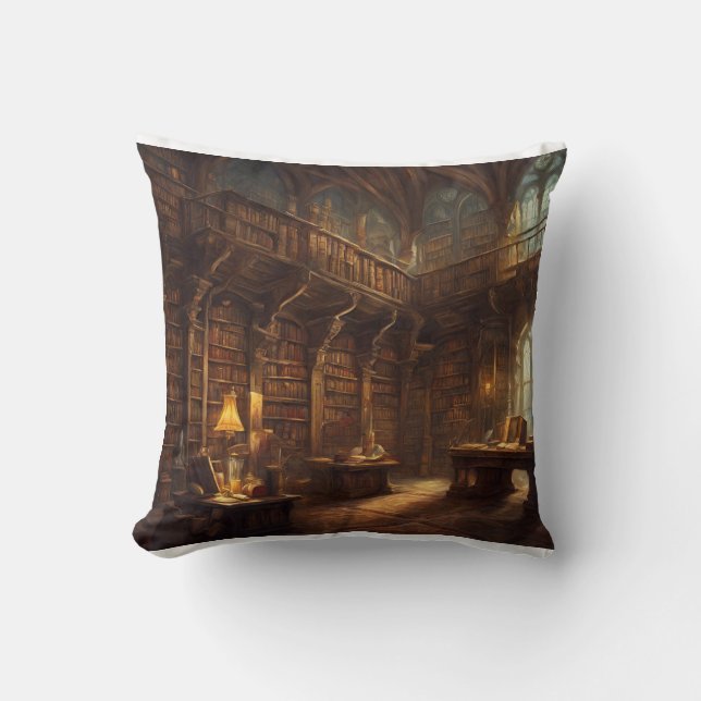 Fantasy Library  Cushion (Front)