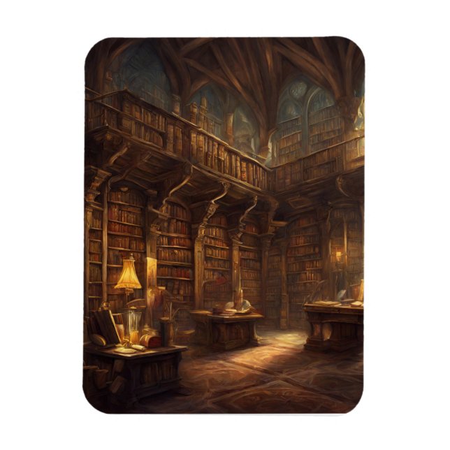 Fantasy Library  Magnet (Vertical)