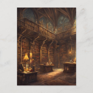 Fantasy Library Postcard
