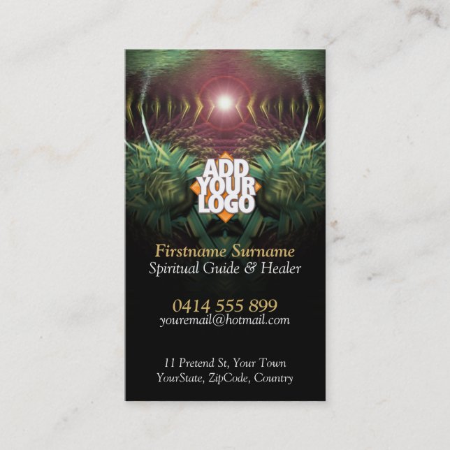 Fantasy Light Fractal Artistry Business Cards (Front)