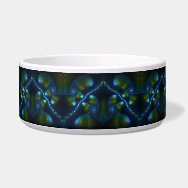 Fantasy Lights Abstract Blue Green Yellow Fractal (Front)
