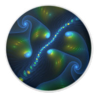 Fantasy Lights Abstract Blue Green Yellow Fractal