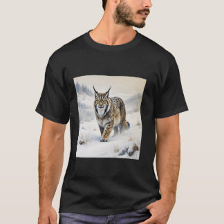 Fantasy Lynx Winter Snow T-Shirt