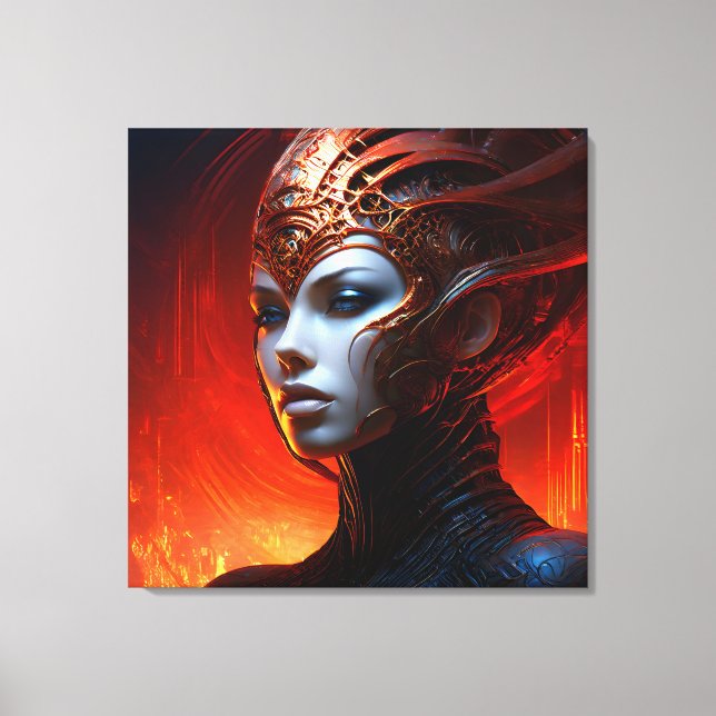 Fantasy magic art woman canvas print (Front)