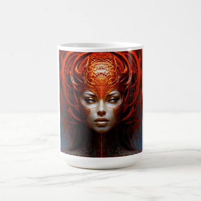 Fantasy magic art woman coffee mug (Center)