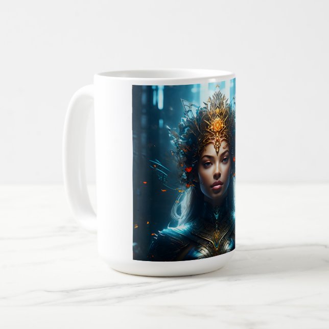 Fantasy magic art woman coffee mug (Front Left)