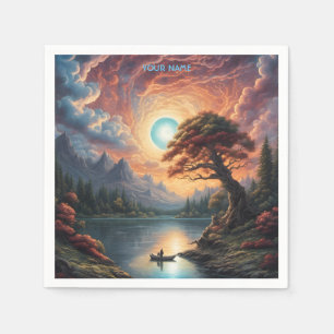 Fantasy Magic Romantic Tree Landscape Napkin