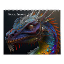 Fantasy magical dragons - AI generated art