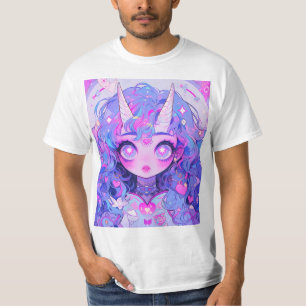 Fantasy Magical Unicorn Creature Anime Girl T-Shirt