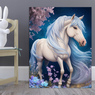 Fantasy Magical Unicorn Horse AI Art  Poster