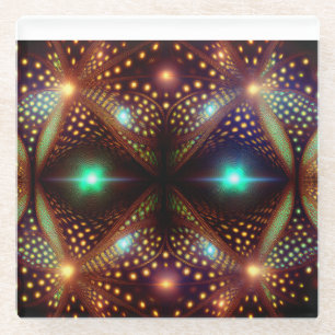 Fantasy Mandelbrot Fractal Glass Coaster