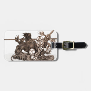 Fantasy Manga Warriors Luggage Tag