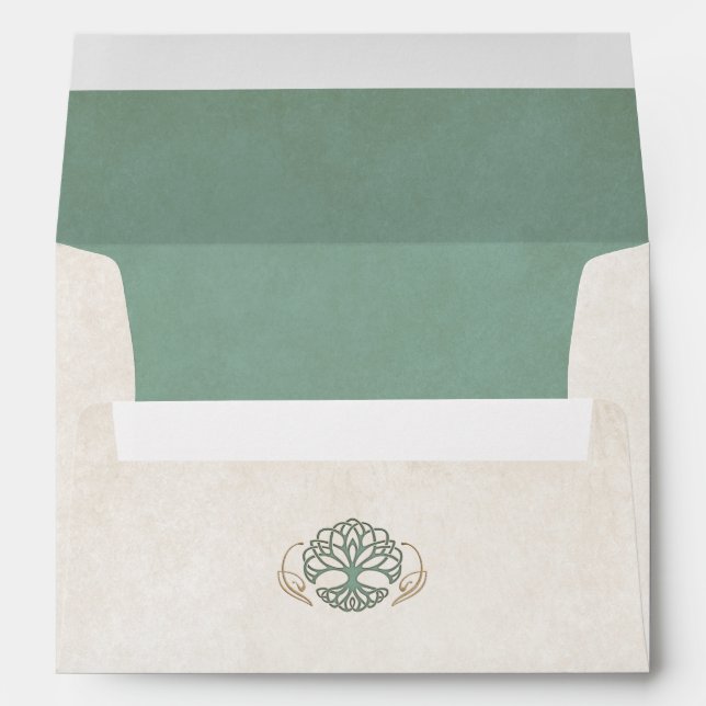 Fantasy Mediaeval Celtic Wedding Envelope (Back (Bottom))