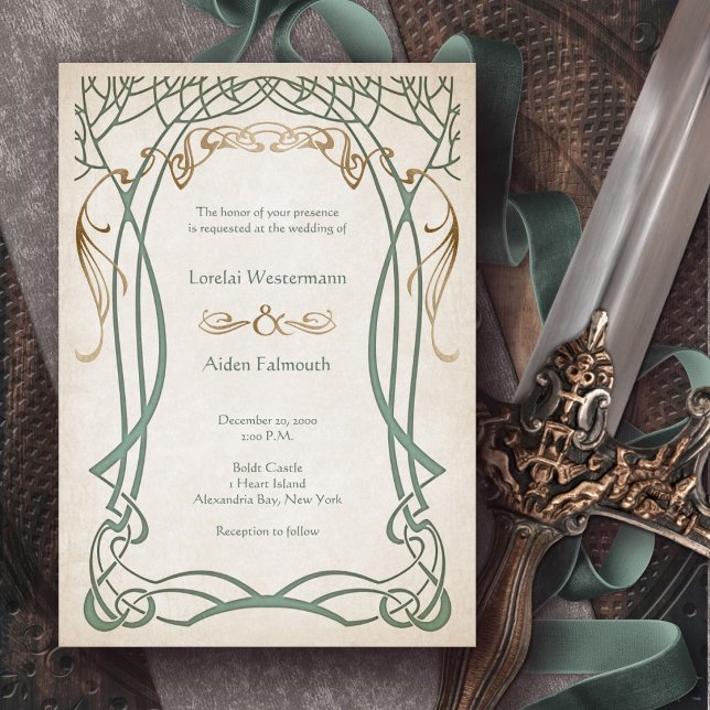 Fantasy Mediaeval Celtic Wedding Invitation (Creator Uploaded)