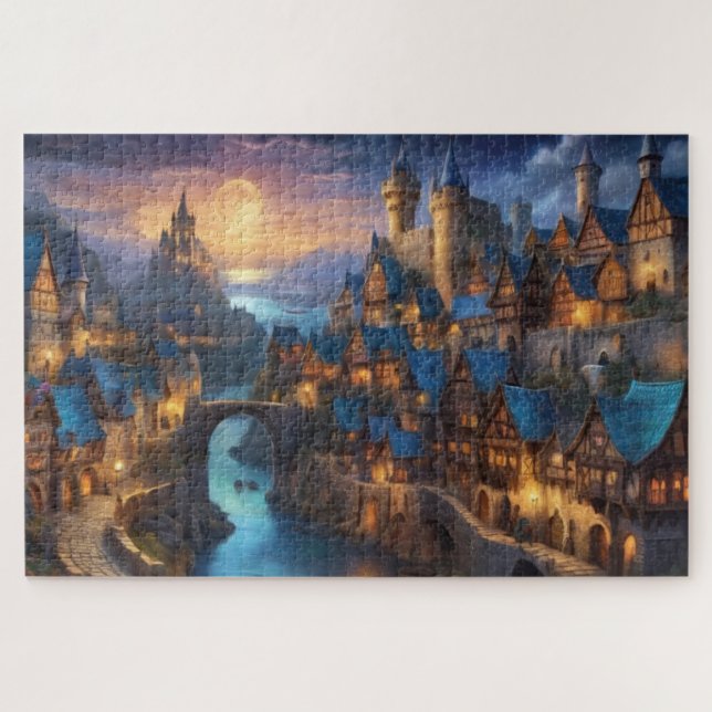 Fantasy Mediaeval Night  Jigsaw Puzzle (Horizontal)