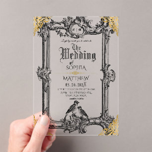 Fantasy Medieval Wedding Acrylic Invitations