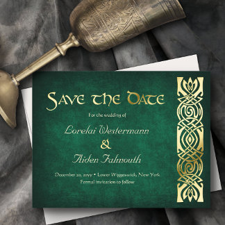 Fantasy Medieval Wedding Save the Date Card