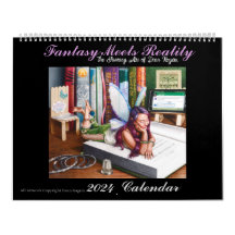 Fantasy Meets Reality large 12 month Calendar 