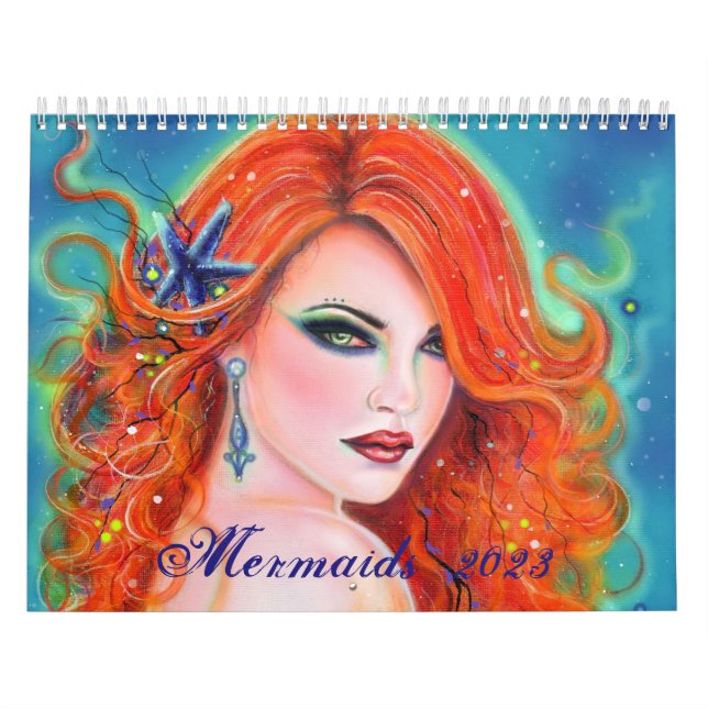 Fantasy mermaid calendar 2023 by Renee Lavoie  (Cover)