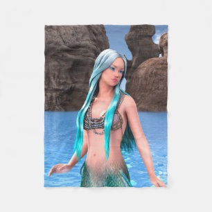 Fantasy Mermaid Fleece Blanket