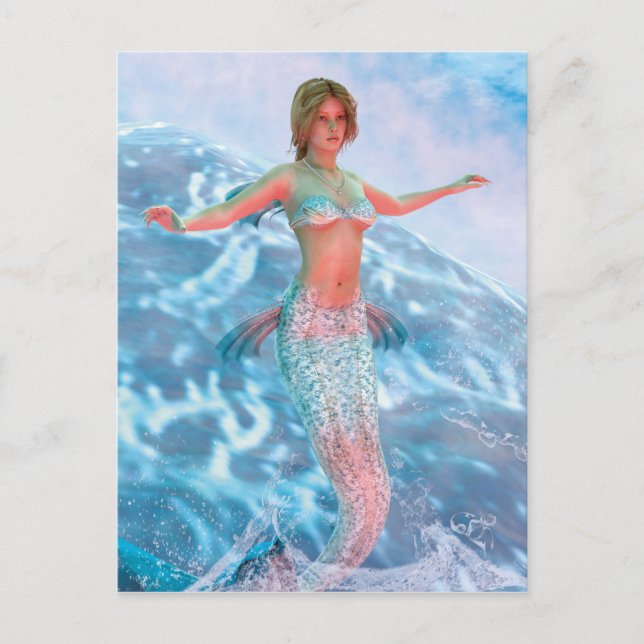 Fantasy Mermaid Postcard (Front)