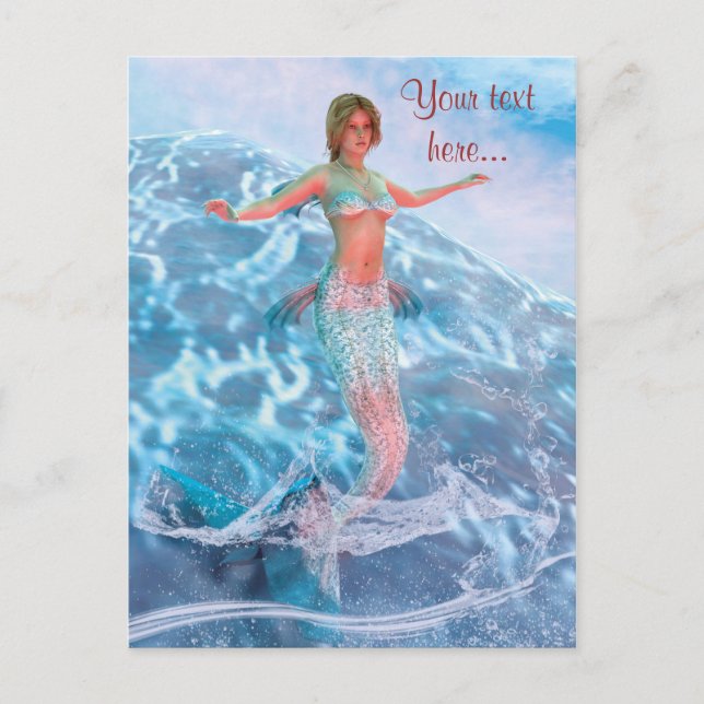 Fantasy Mermaid Postcard (Front)