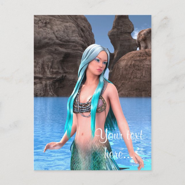 Fantasy Mermaid Postcard (Front)
