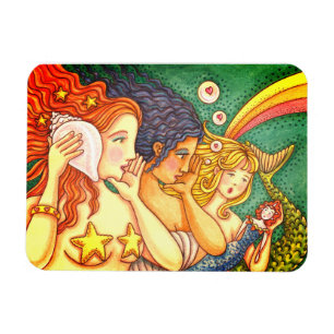 FANTASY MERMAID SISTERHOOD SHARING SECRET WISDOMS MAGNET