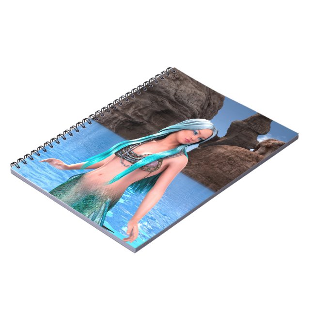 Fantasy Mermaid Spiral Notebook (Left Side)