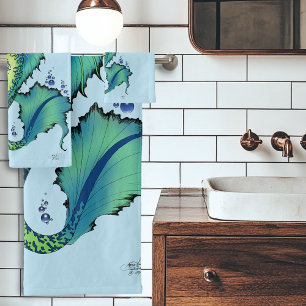 Fantasy Mermaid Teal Tail Bath Towel Set