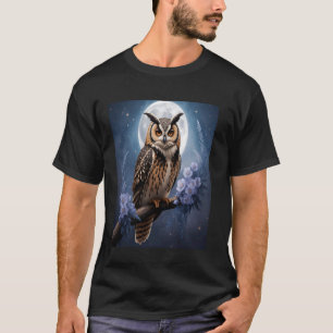 Fantasy Moonlit Owl Wildlife Nature Bird Enthusia T-Shirt