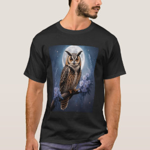 Fantasy Moonlit Owl Wildlife Nature Bird Enthusia T-Shirt