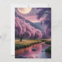 Fantasy Moonlit River Dreamscape Illustration