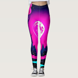 Fantasy Moonlit Woods Art Leggings