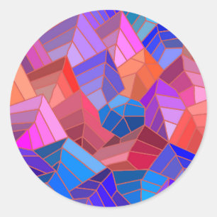 Fantasy Mountains View from the Sky Classic Round Sticker