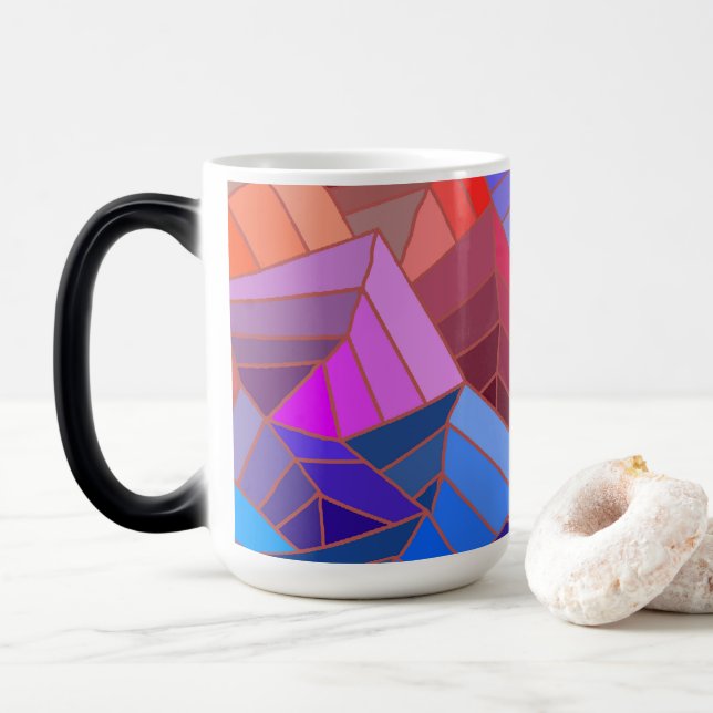 Fantasy Mountains View from the Sky Magic Mug (With Donut)