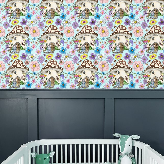 Fantasy Mouse Mushroom House Floral Wallpaper (Creator Uploaded)