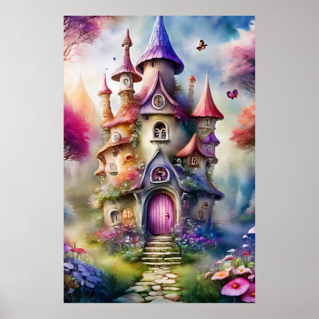 Fantasy Mushroom House Poster (Front)
