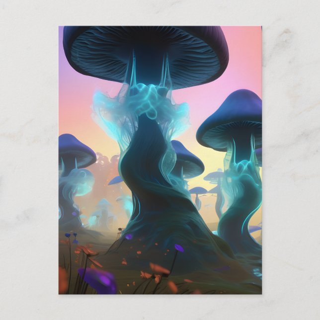 Fantasy Mushroom Postcard (Front)