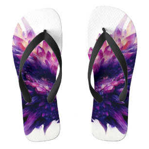 Fantasy Mystical Amethyst Crystal Dragon Beast Jandals