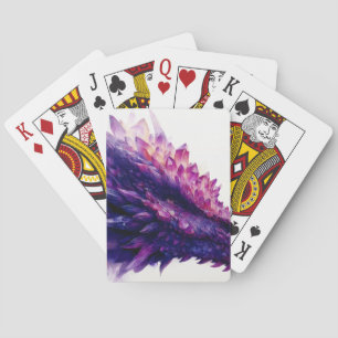 Fantasy Mystical Amethyst Crystal Dragon Beast Playing Cards