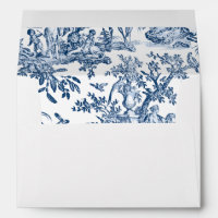 Fantasy Mythical Creatures Vintage Toile-Blue
