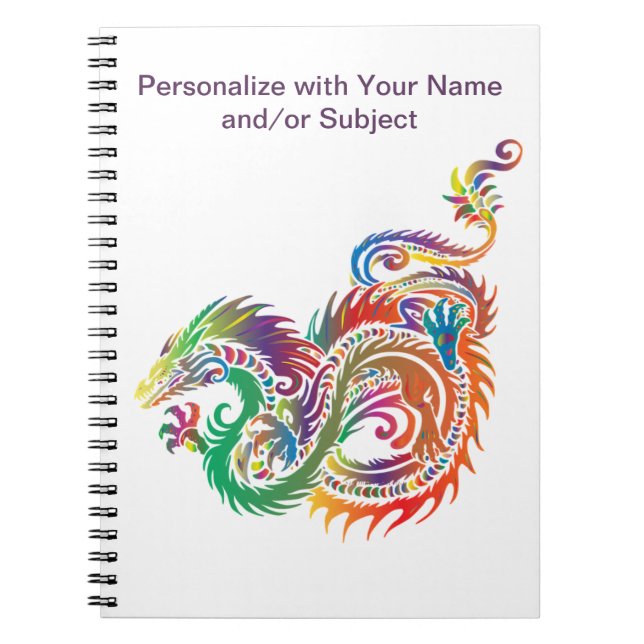 Fantasy Mythical Dragon Artwork Personalise  Notebook (Front)