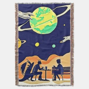  Fantasy Night Rendezvous Throw Blanket