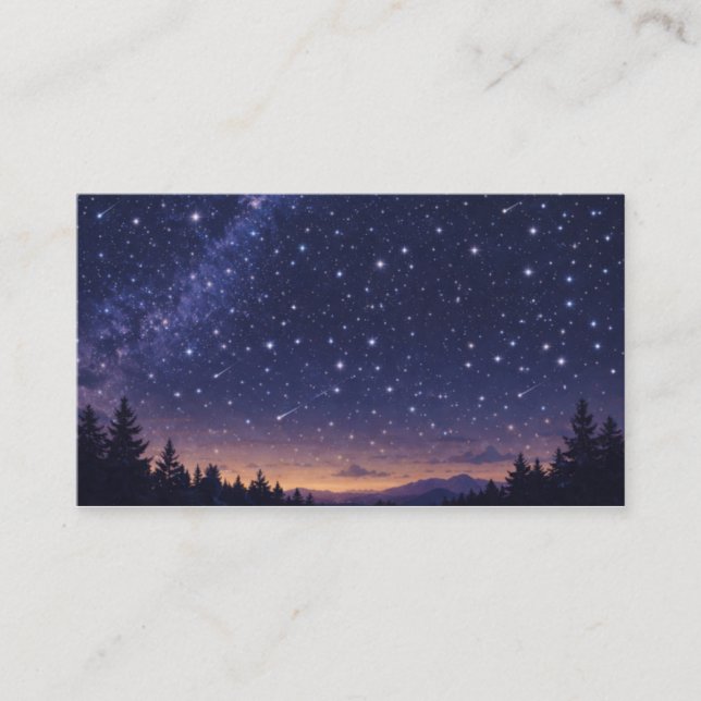 Fantasy Night Sky Storybook Business Card (Front)