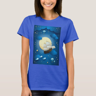 Fantasy Night with Flying Vessel T-Shirt